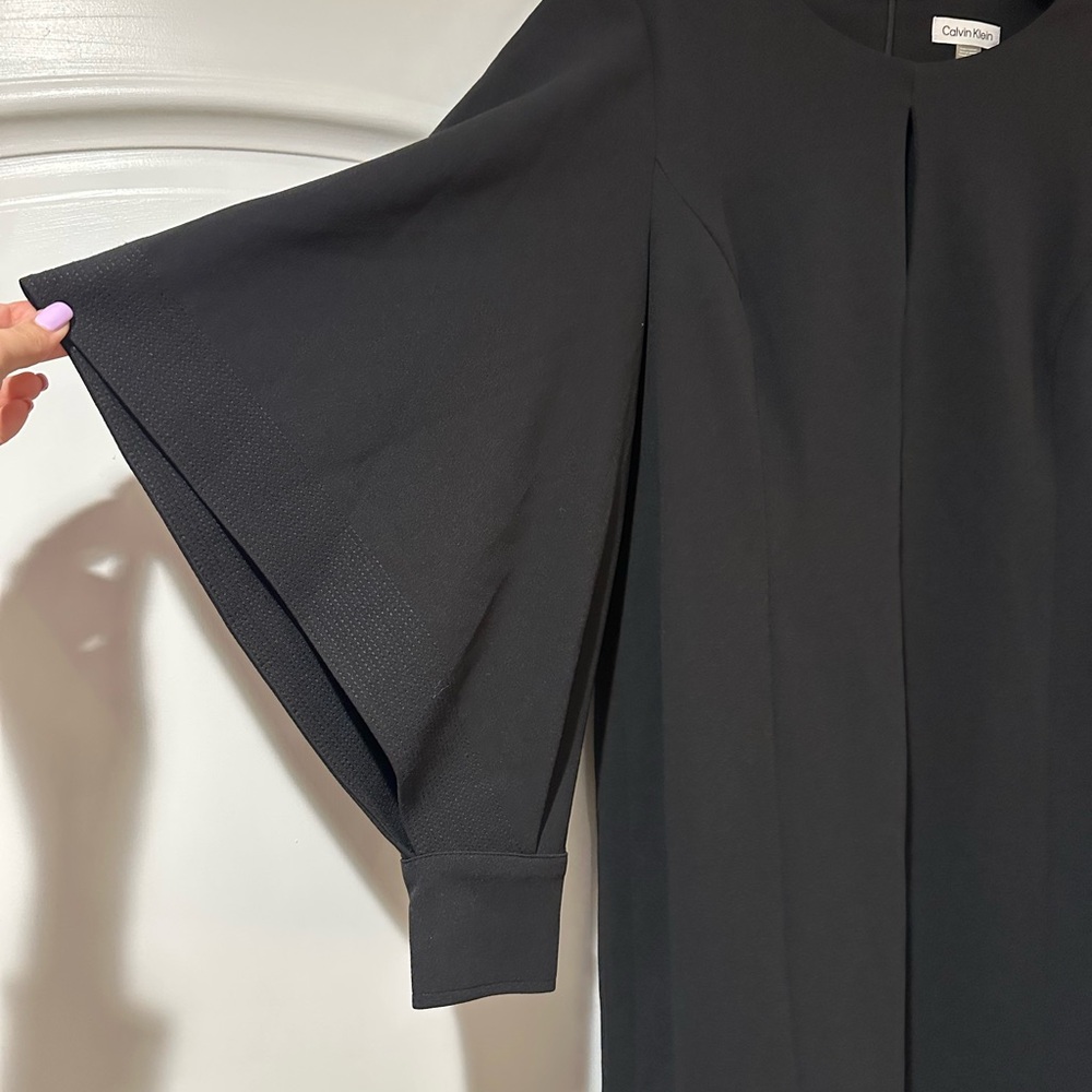 Calvin Klein Black Long-Sleeve Shift Dress - Picture 2 of 3